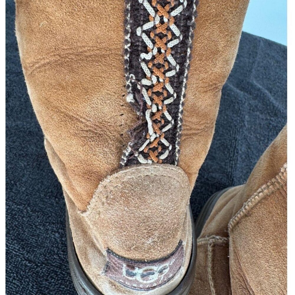 UGG Women’s Vintage Ultra Tall Chestnut Wool Sheepskin Winter Boots Size 6 - Picture 6 of 8